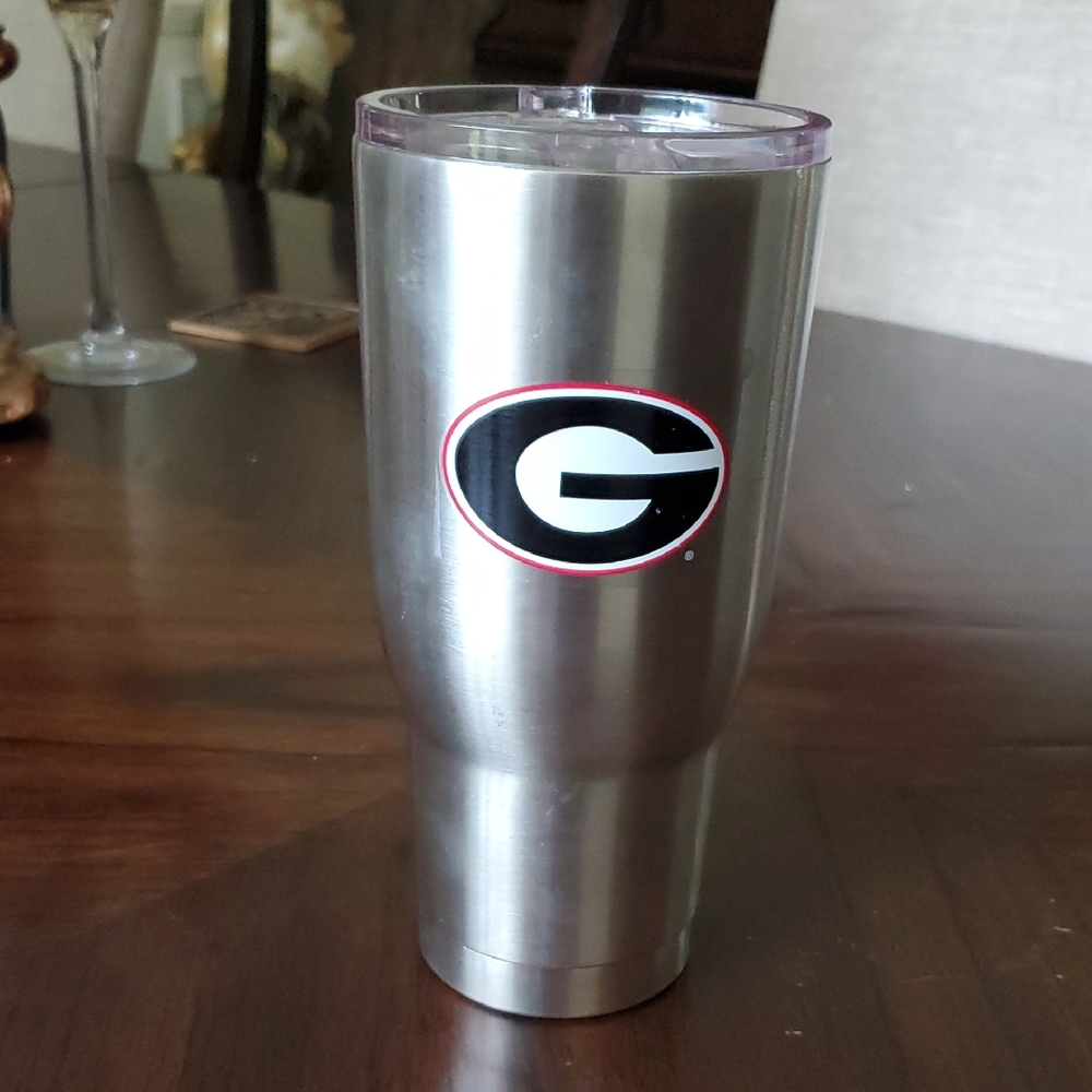 Stainless Steel Tumbler with Georgia Bulldogs Logo